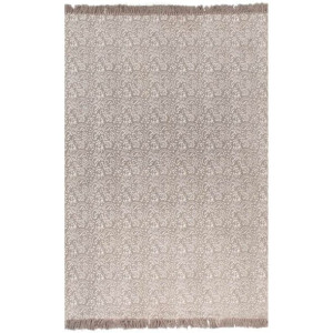Dywan typu kilim, bawełna, 120 x 180 cm, taupe ze wzorem