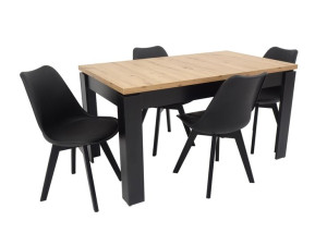 Nowoczesny zestaw 4 krzesła skandynawskie i stół 80x140/180 cm