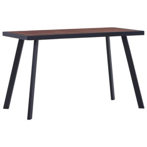 Stół jadalniany, ciemne drewno i czerń, 120x60x75 cm, MDF