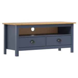 Szafka TV Hill Range, szara, 110x40x47 cm, lite drewno sosnowe