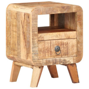 Szafka nocna, 30x30x41 cm, surowe drewno mango