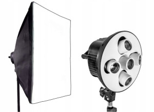 Oprawa softbox 60x90cm na pięć żarówek E27
