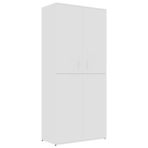Szafka na buty, biała, 80x39x178 cm, płyta wiórowa