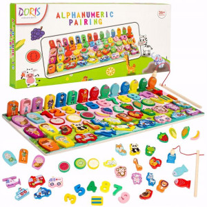 Drewniana tablica edukacyjna układanka MONTESSORI