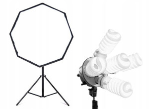 Lampa Softbox 5x85w Octa 90cm + Statyw 280cm 2000w