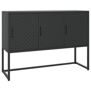 Szafka boczna, czarna, 105x35x75 cm, stal