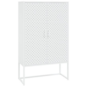 Szafka, biała, 80x35x135 cm, stal