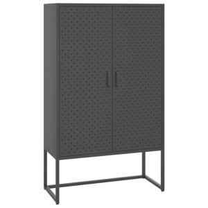 Szafka, antracytowa, 80x35x135 cm, stal