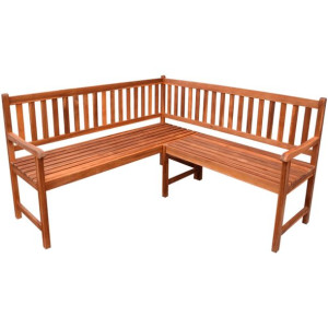 Narożna ławka ogrodowa, 150 cm, lite drewno akacjowe
