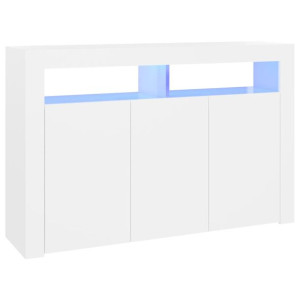 Szafka z oświetleniem LED, biała, 115,5 x 30 x 75 cm