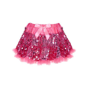 Spódniczka Tutu Z Cekinami Różowa Falbanki Róż
