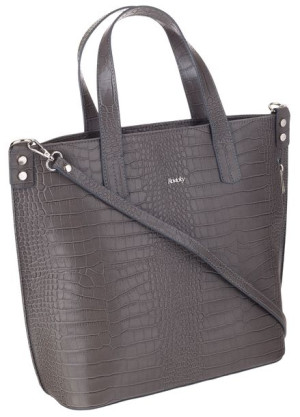 Duży shopper damski ze skóry naturalnej croco Rovicky
