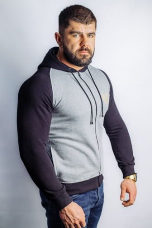 Bluza męska szaro-czarna z logo Furia rozm.XL
