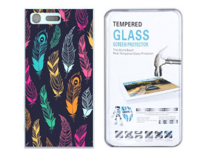 Kreatui Etui Artcase 0.3mm Xperia X Compact +szkło