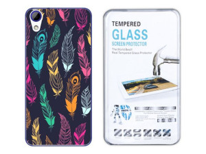 Kreatui Etui Artcase 0.3mm Htc Desire 628 + Szkło