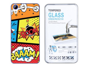 Kreatui Etui Artcase 0.3mm Htc Desire 628 + Szkło