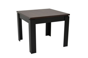 Stół Rozkładany C-7 Czarny Blat Orzech 90x90/120 Cm