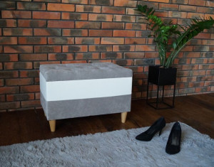 Pufa tapicerowana SCANDIC PIK z pojemnikiem
