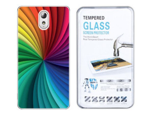 Kreatui Etui Nadruk Tył Artcase Lenovo P1m + Szkło