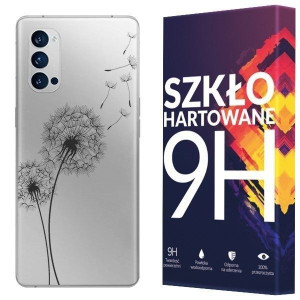 Etui Do Oppo Reno 4 Case Nadruk Koronka + Szkło 9h