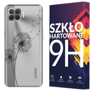 Etui Do Oppo Reno 4 Lite Nadruk Koronka + Szkło 9h
