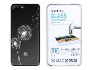 Huawei Y6 Prime 2018 Etui Koronka Nadruk + Szkło