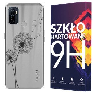 Etui Do Oppo A53 2020 Nadruk Koronka + Szkło 9h
