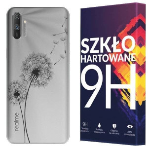 Etui Do Realme C3 Pokrowiec Case Koronka +szkło 9h
