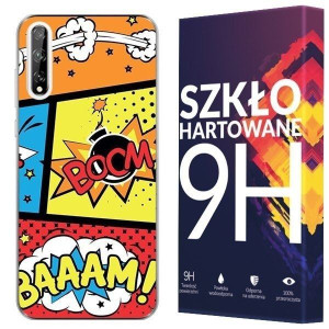 Etui Do Huawei Y8p Kreatui Nadruk Artcase + Szkło