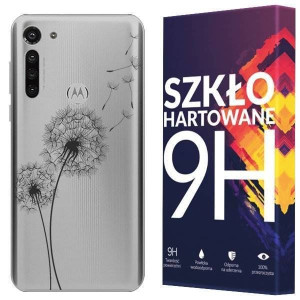 Etui Do Motorola Moto G8 Pokrowiec Koronka + Szkło