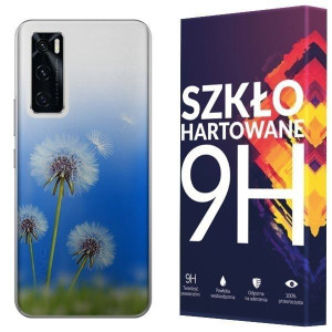 Etui Do Vivo Y70 Pokrowiec Nadruk Gradient + Szkło
