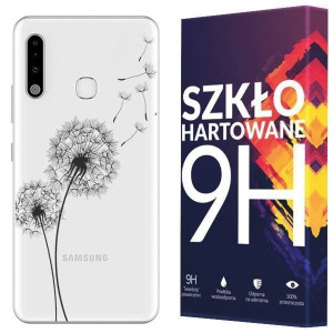 Etui Do Samsung Galaxy A70e Nadruk Koronka + Szkło