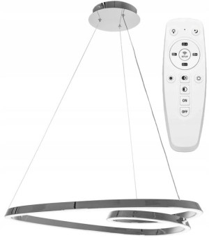 Lampa Sufitowa Wisząca Metal Ring Chrom Led Pilot