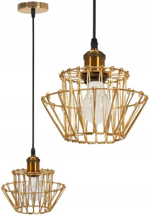 Lampa Sufitowa Wisząca Retro Druciana Vintage