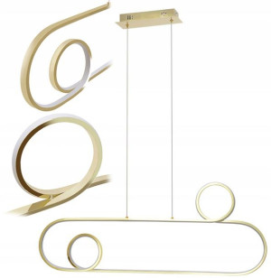 Lampa Sufitowa Led Nowoczesna Złota Gold Metalowa