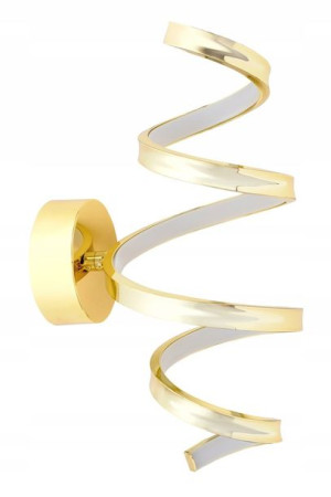 Lampa Ścienna Kinkiet New Design Gold Led Połysk