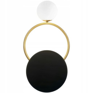 Lampa Kinkiet Czarny Ścienny Nowoczesny Black Gold