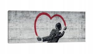 Obraz Na Płótnie BANKSY Nowoczesny Do Salonu Duży XXL 145x45