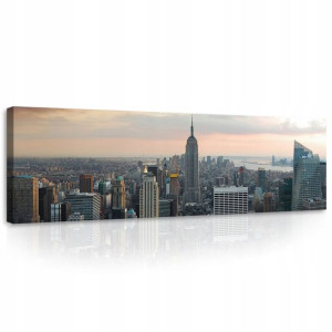 Obraz Dekoracyjny do salonu MIASTO NOCĄ PANORAMA FOTO 145x45