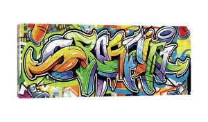 Obraz Na Płótnie GRAFFITI 3D Dla Dzieci Na Płótnie 145x45