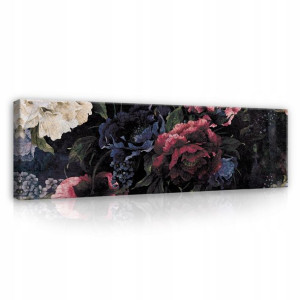 Obraz Na Płótnie KWIATY PEONIE DO SYPIALNI NOWOCZESNY 145x45