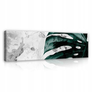 Obraz Na Płótnie LIŚĆ MONSTERA DO SYPIALNI NOWOCZESNY 145x45