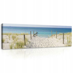 Obraz Plaża Morze Krajobraz salon PŁÓTNO 145x45