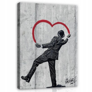 Obraz Banksy Graffiti Sztuka Abstrakcja 3d 100x70