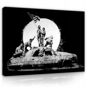 Obraz BANKSY sztuka NOWOCZESNY PŁÓTNO DUŻY 100x70