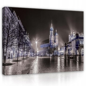 Obraz do salonu NOWOCZESNY MIASTO NOCĄ DUŻY 100x70