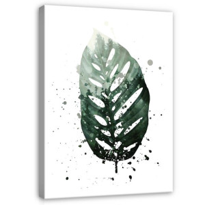 Obraz do sypialni LIŚĆ MONSTERA NOWOCZESNY 100x70