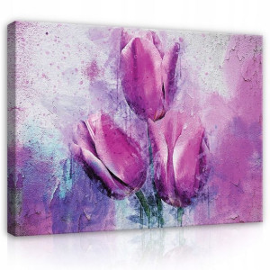 Obraz Kwiaty Tulipan Pastele Sypialnia Duży 100x70