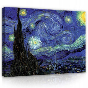 Obraz na płótnie VAN GOGH GWIEŹDZISTA NOC 100x70