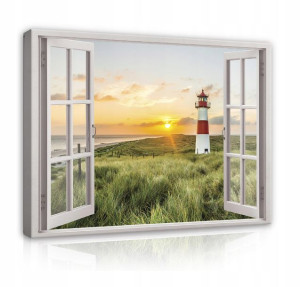 Obraz OKNO 3D Plaża Natura Krajobraz Duży 100x70
